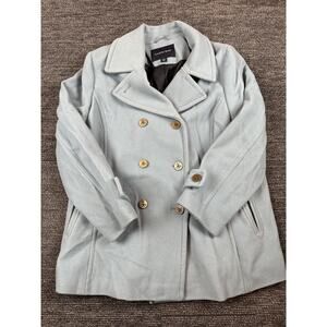Lands End Light Blue Pea Coat Womens 18W